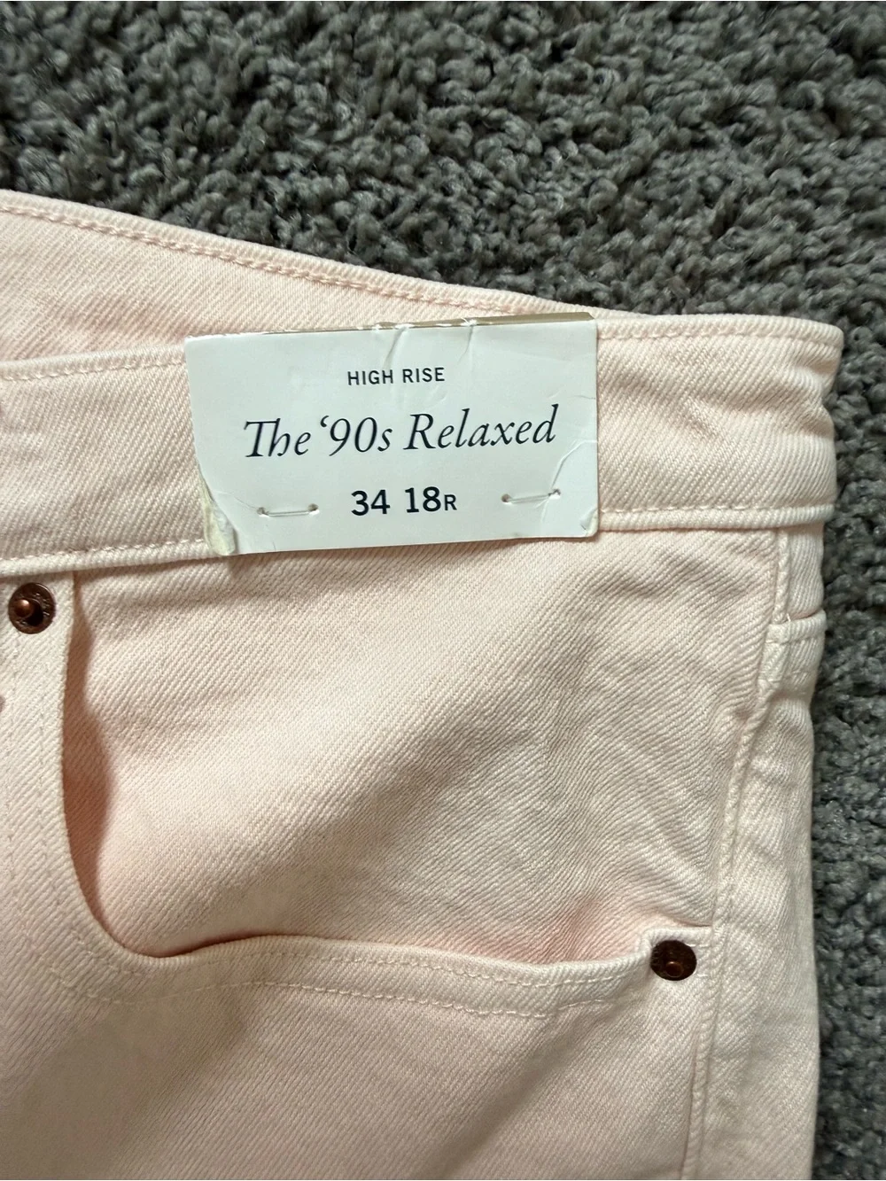 woman’s abercrombie and fitch Light Cream Straight-Leg Jeans 90s relaxed